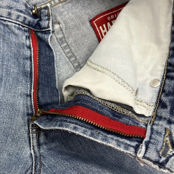 Vintage 90s Crop Jeans Mid Rise Distressed Denim Size 30 - Picture 6 of 11